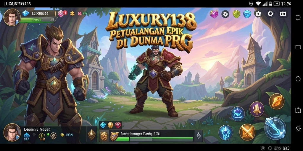 Tampilan gameplay RPG menarik dari LUXURY138 dengan karakter dan monster.