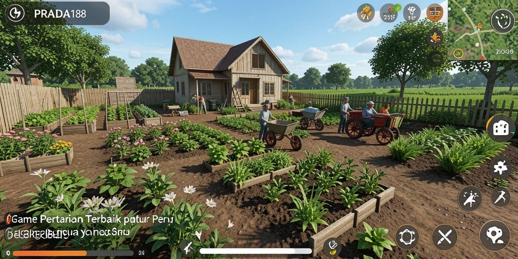 Gameplay PRADA188 dengan berbagai aktivitas bertani yang seru.