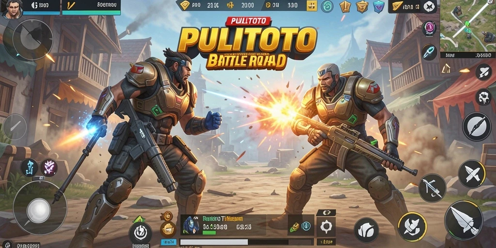 Screenshot gameplay PULITOTO yang menegangkan dalam momen Battle Royale.