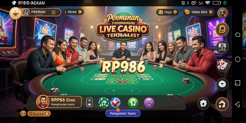 Tampilan gameplay Live Casino yang seru dan interaktif.