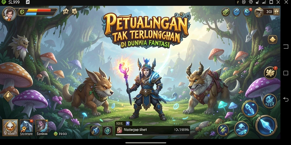 Screenshot utama SL999 menampilkan aksi petualangan yang seru dan grafik berkualitas tinggi.
